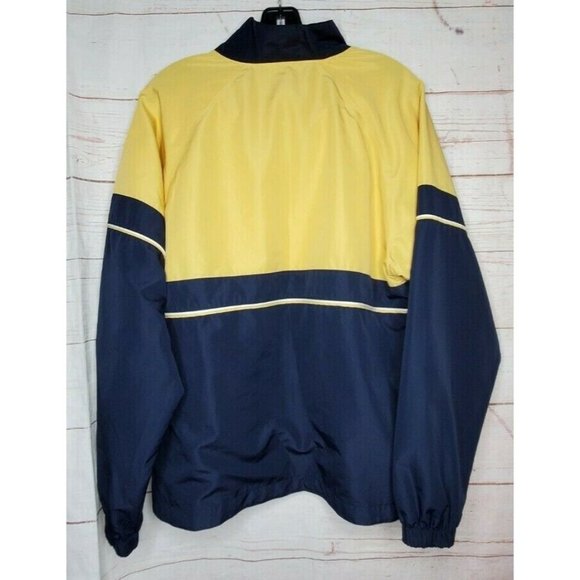 Rare Mint Condition Classic Element Yellow/Navy Blue Full Zip Windbreaker Jacket - Picture 6 of 9